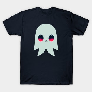 Kawaii Ghost || Halloween Cat Ghost T-Shirt